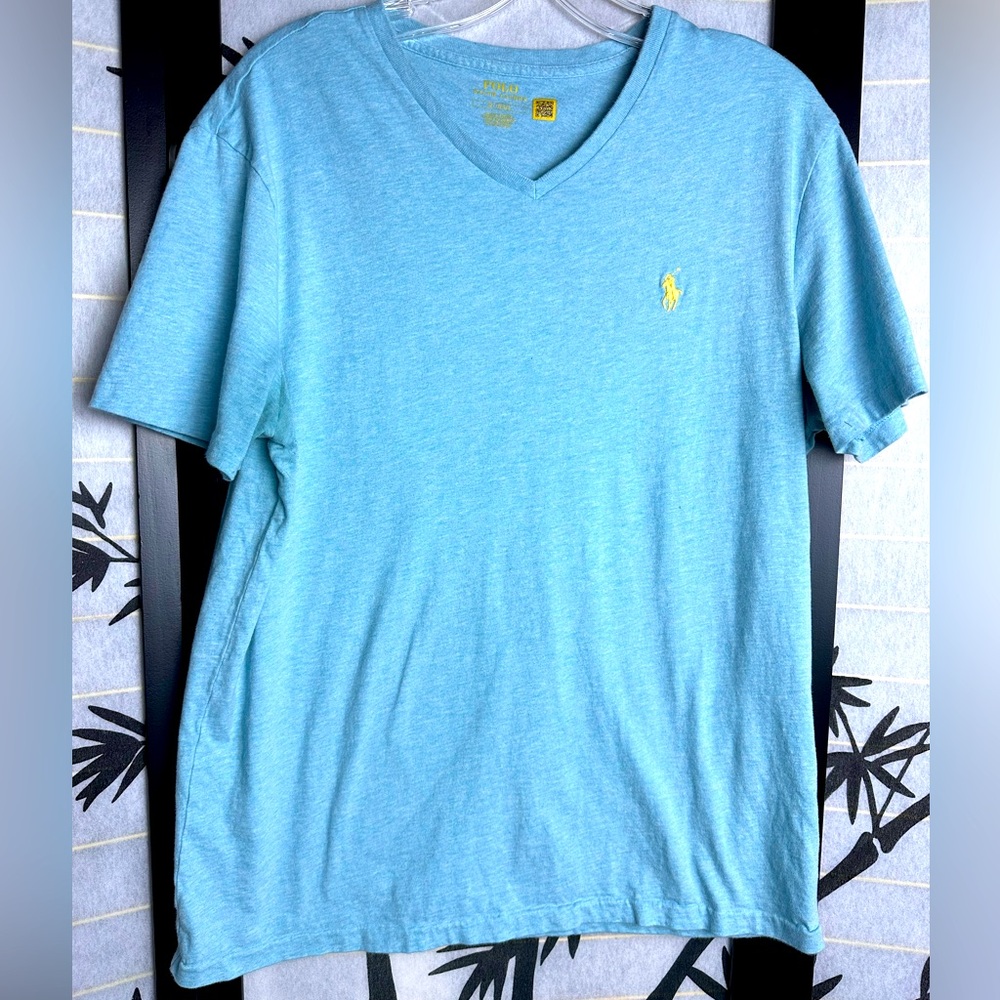Men’s Baby Blue Polo Ralph Lauren Soft Cotton Short Sleeve Tee Size M